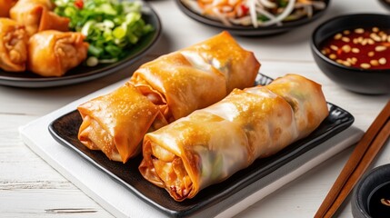 Sticker - Spring Rolls - Traditional Chinese food