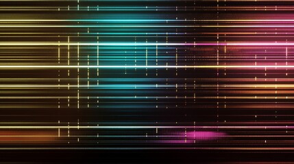 Poster - Colorful glowing lines are streaking across a dark background, giving a sense of speed and movement. This abstract background is perfect for technology, communication, or internet-themed projects
