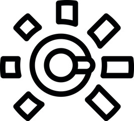 Poster - Simple line icon of a cup of coffee or tea surrounded by abstract shapes