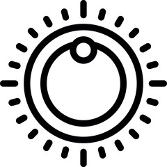 Poster - Simple icon of a round control knob radiating power and control, perfect for representing concepts of power, control, and adjustment