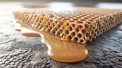 Sticker -   Close-up of a honeydrop on a table