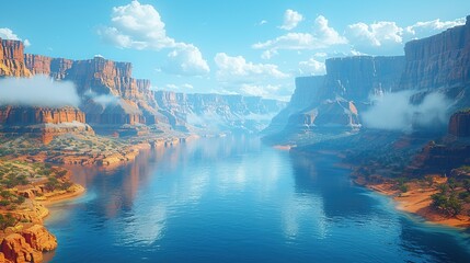 Sticker - Serene Canyon Landscape