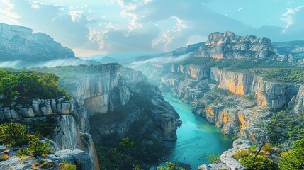 Wall Mural - Majestic Canyon River