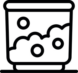 Poster - Laboratory glassware is filled with a bubbling solution, representing a chemical reaction or scientific experiment