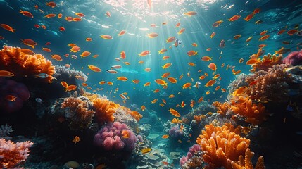 Canvas Print - Vibrant Coral Reef Ecosystem