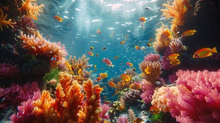 Canvas Print - Vibrant Coral Reef Underwater