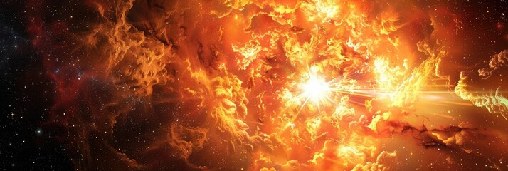 Leinwandbilder - Illustration of a Star in Explosion