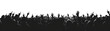 © David - Excited crowd with raised hands at concert isolated on transparent background