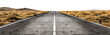 © David - Straight road through desert landscape with dunes isolated on transparent background