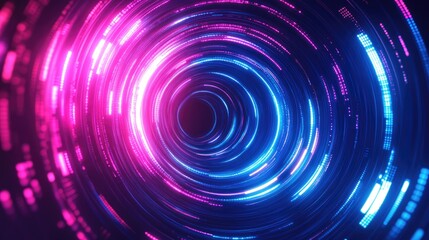 Abstract background with glowing circles. This photo is ideal for a modern and futuristic design.