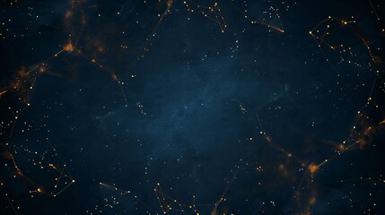 Wall Mural - A cosmic background featuring constellations and stars against a dark blue space.