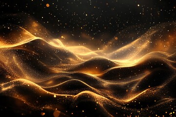 Poster - Abstract gold glitter background. Great for adding a touch of glamour and luxury to your designs.