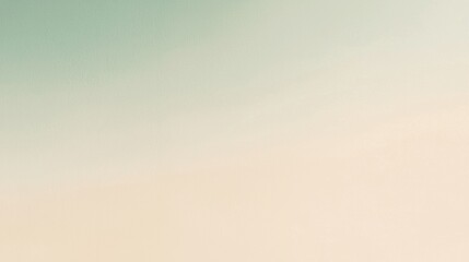 Poster - Abstract gradient background in light green and beige tones, fading softly to white, creating a calm and elegant design