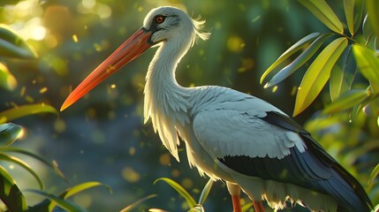 Wall Mural - Stork Realistic