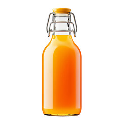 Canvas Print - Freshly squeezed orange juice in a glass bottle with a swing top.