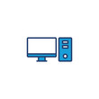 © AAVAA - Computer icon vector. computer monitor icon vector.