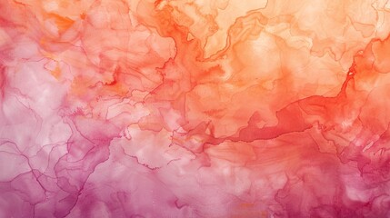 Wall Mural - Abstract fluid art with vibrant orange and pink tones creating a dynamic visual texture.