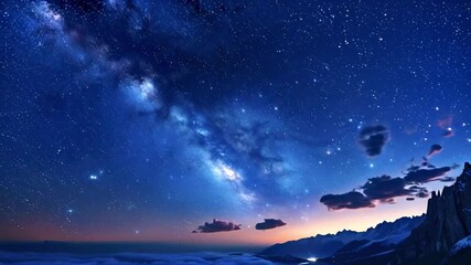 Wall Mural - starry night sky celestial beauty