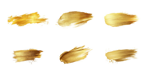 Wall Mural - Abstract gold brush strokes in the style of background