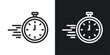 © Vector - Quick vector icon set in black and white color.