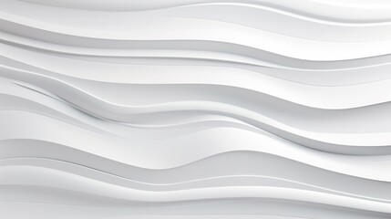 Abstract white wavy background with smooth lines.