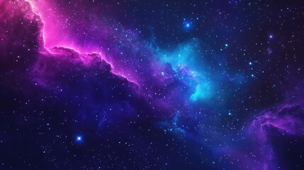 Purple and blue stars in a space background