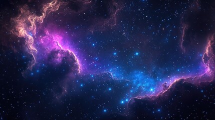 Purple and blue stars in a space background