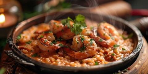 Poster - Creamy Shrimp and Chorizo Risotto