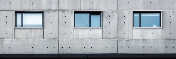 Poster - Windows of a contemporary concrete structure