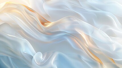 Abstract white and gold fabric background.