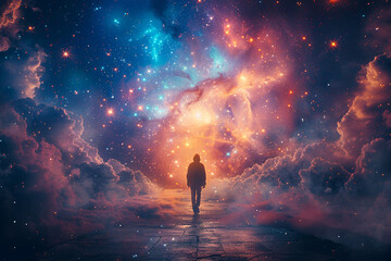 embarking on a breathtaking cosmic adventure, discovering endless wonders of universe, from mesmeriz