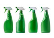 © Hanoi .s - Collection green plastic cleaner spray bottle isolated on a transparent or white background