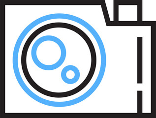 Sticker - Digital Camera Line Icon