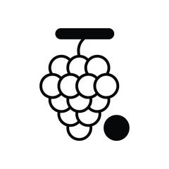 Wall Mural - Grapes vector icon