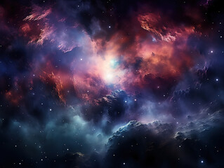 Wall Mural - exceptional background of an infinite space with stars galaxies nebulae