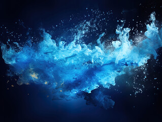 Wall Mural - fantastic colossal detonation with underwater shockwave aquatic bubble effect overlay