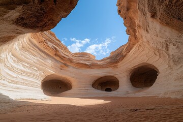 Poster - Dramatic rock formations in desert landscape