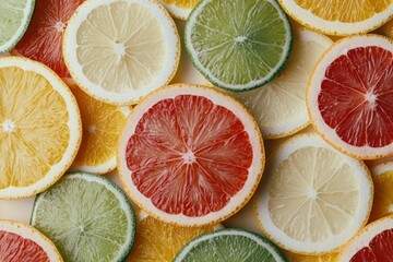 Assorted citrus fruit slices