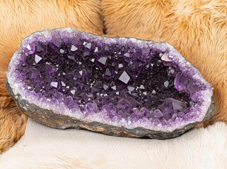 Wall Mural - Stunning amethyst crystal geode