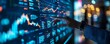 © Visual Odyssey - Data analysis and strategy, big data concept. Business teamwork analyzing financial graph on virtual touch screen, futuristic technology solution for business, Generative AI