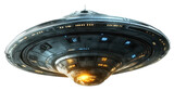 ufo alien ship isolated on transparent background