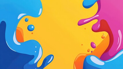 Poster - Vibrant color splash blends to create a stunning abstract background, perfect for modern designs and illustrations.