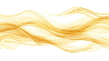 Poster - A serene display of golden wavy lines flowing gracefully across a white background, evoking a sense of calm and sophistication