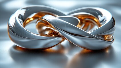 Poster - Intertwined Metal Rings