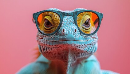 Wall Mural - Cool Lizard in Sunglasses