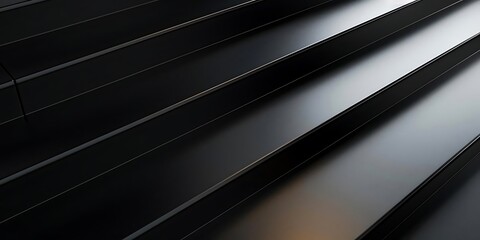 Poster - Abstract Black Staircase 3D Illustration