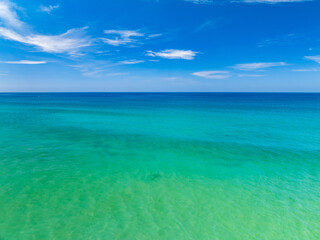 Canvas Print - Beautiful sea beach and waves texture in sunny summer day background