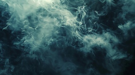 Wall Mural - Abstract dark magic mystery steam water with a smoke aura fog layer