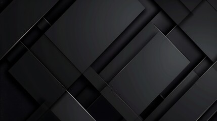 Abstract opulent geometric noble platinum black and rectangular banner layout