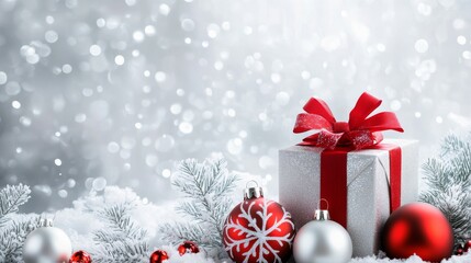 Christmas background with gift box